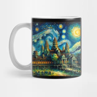 Angkor Wat Cambodia Starry Night - Beautiful Iconic Places Mug